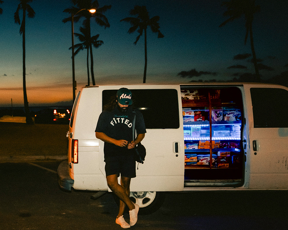 ALOHA SNAPBACK & SURVIVAL OF THE FITTED TEE