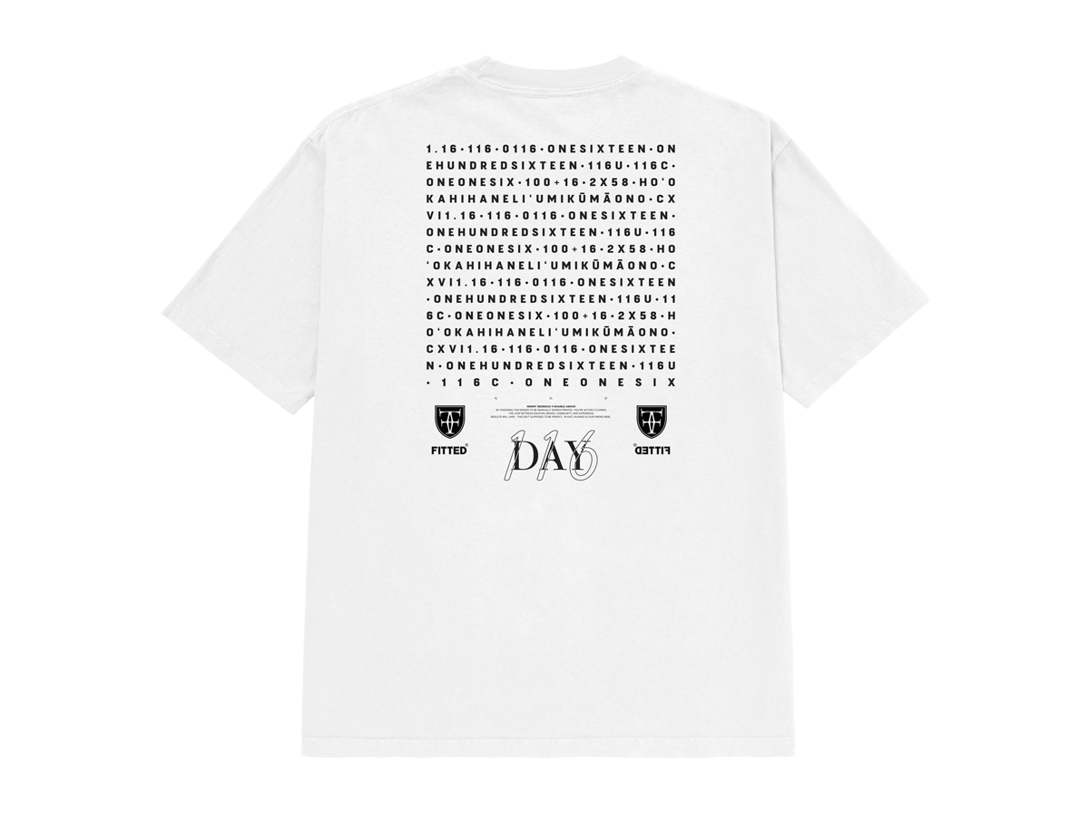 116 DAY TEE - WHITE