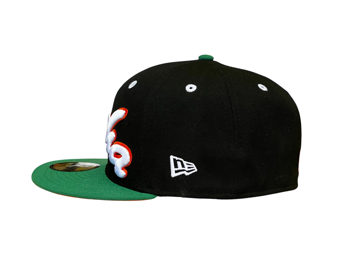 ALOHA FITTED - BLACK / KELLY GREEN