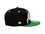 Load image into Gallery viewer, ALOHA FITTED - BLACK / KELLY GREEN
