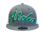 Load image into Gallery viewer, ALOHA SNAPBACK - GRAY / WHITE TRUCKER
