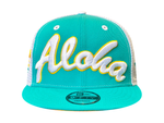 Load image into Gallery viewer, ITSS ALOHA SNAPBACK - TEAL / WHITE TRUCKER
