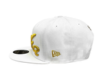 Load image into Gallery viewer, ALOHA SNAPBACK - WHITE / METALLIC GOLD RUSH
