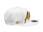 Load image into Gallery viewer, ALOHA SNAPBACK - WHITE / METALLIC GOLD RUSH
