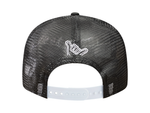 Load image into Gallery viewer, HELENA'S SNAPBACK - BLACK / BLACK TRUCKER
