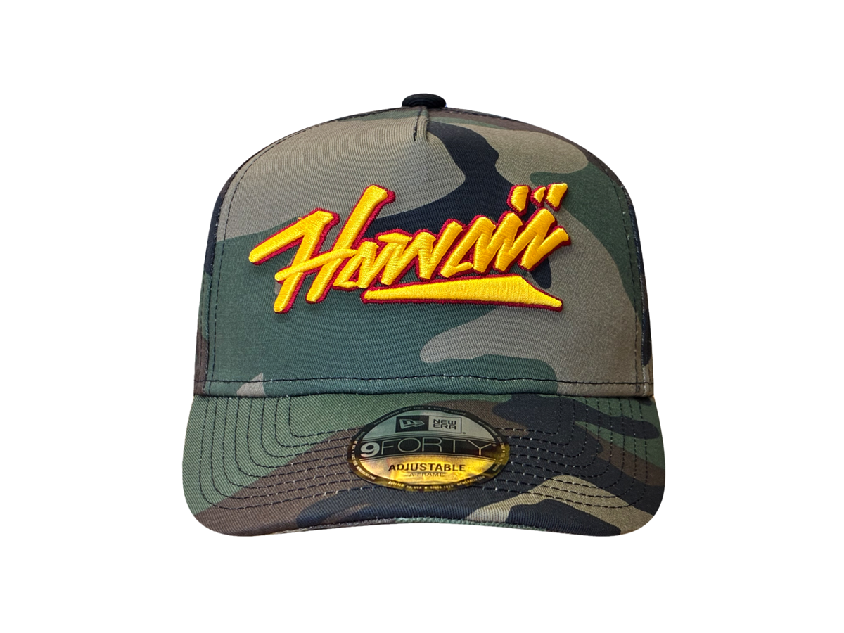 BF25 KALAI HAWAII A-FRAME SNAPBACK - WOODLAND CAMO