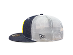 Load image into Gallery viewer, FITTED + PAIEA PROJECTS KAMEHAMEHA SNAPBACK - DENIM / WHITE TRUCKER
