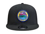 Load image into Gallery viewer, LEAHI SNAPBACK - BLACK / BLACK TRUCKER
