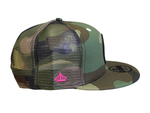 Load image into Gallery viewer, LEAHI SNAPBACK - WOODLAND CAMO TRUCKER
