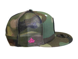 LEAHI SNAPBACK - WOODLAND CAMO TRUCKER