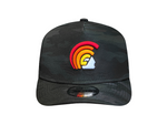 Load image into Gallery viewer, MUA A-FRAME SNAPBACK - BLACK TONAL CAMO
