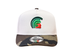 Load image into Gallery viewer, MUA A-FRAME SNAPBACK - CHROME / WOODLAND CAMO
