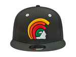 Load image into Gallery viewer, MUA SNAPBACK - BLACK NYLON RIPSTOP / GREEN SUNRISE
