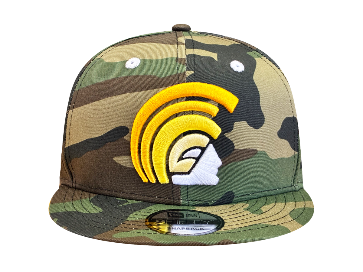 BF25 MUA SNAPBACK - WOODLAND CAMO / YELLOW