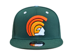 Load image into Gallery viewer, MUA SNAPBACK - DK GREEN / ORANGE
