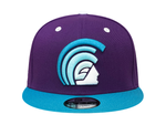 Load image into Gallery viewer, MUA SNAPBACK - PURPLE / TEAL
