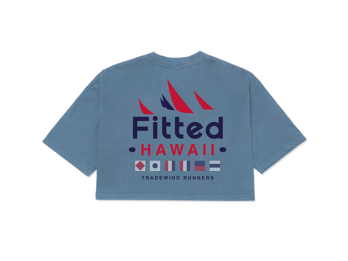 SEAWORTHY OS CROP TEE - CLEAR BLUE