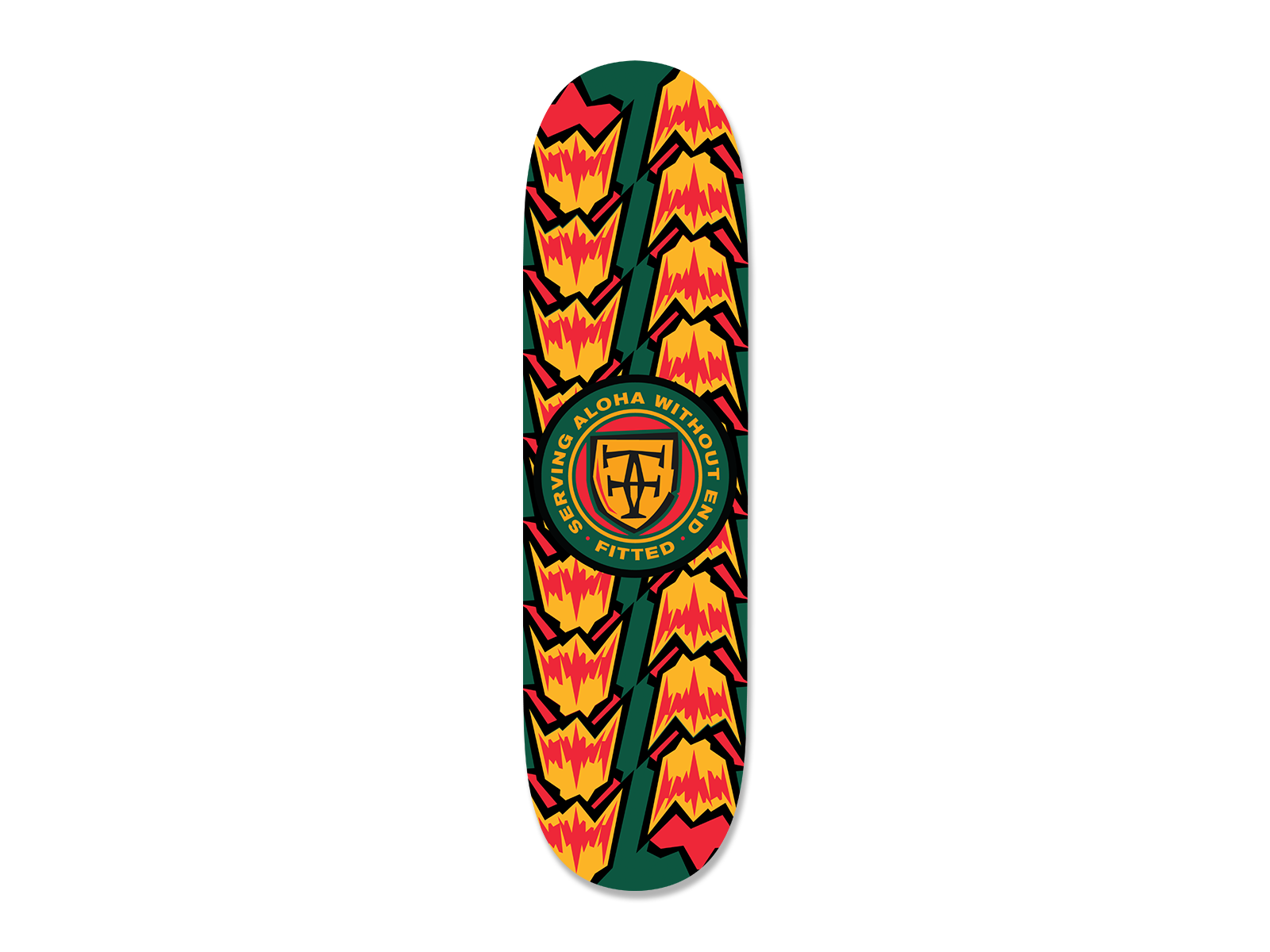 FITTED SKATE DECK - DK GREEN / HALA