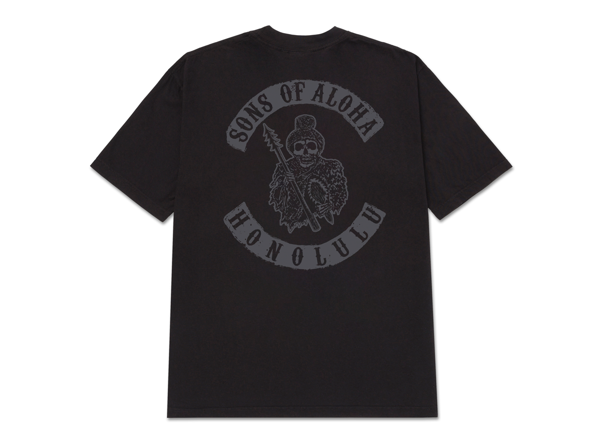 SONS OF ALOHA TEE - BLACK / REFLECTIVE