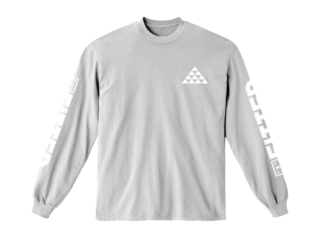 WTCF LOGO L/S TEE - CEMENT